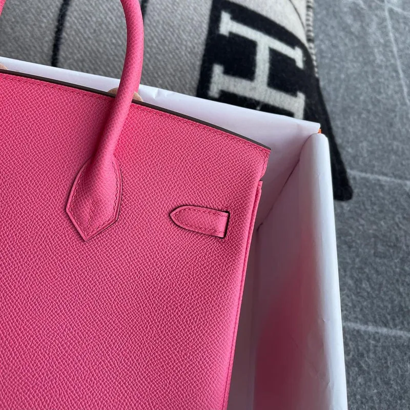 BIRKIN 25 EPSOM LEATHER ROSE AZALEE WITH PALLADIUM HARDWARE (PHW) - 5