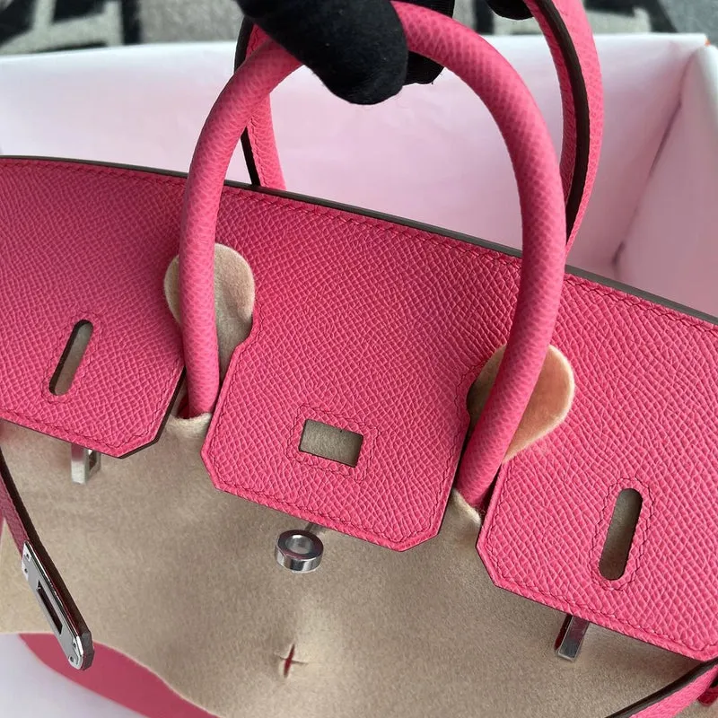 BIRKIN 25 EPSOM LEATHER ROSE AZALEE WITH PALLADIUM HARDWARE (PHW) - 3