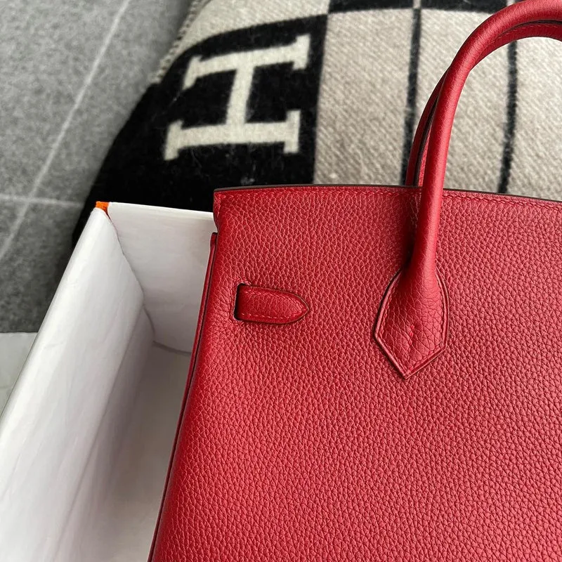 BIRKIN 25 TOGO LEATHER ROUGE CASAQUE WITH GOLD HARDWARE (GHW) - 4