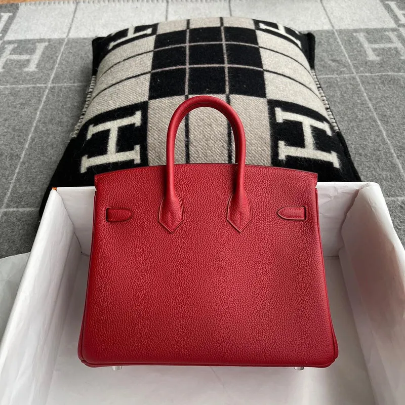 BIRKIN 25 TOGO LEATHER ROUGE CASAQUE WITH PALLADIUM HARDWARE (PHW) - 2