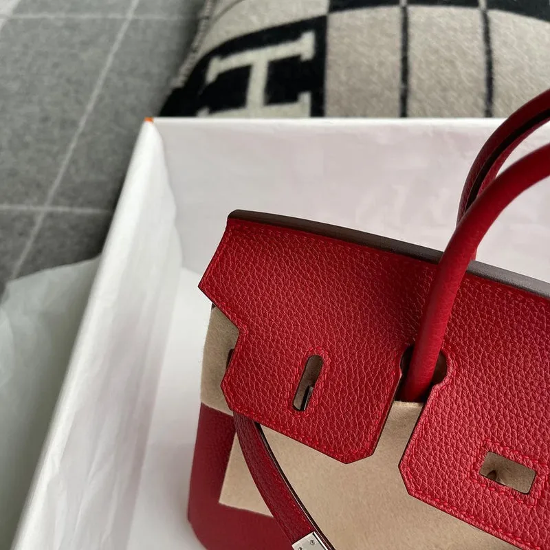BIRKIN 25 TOGO LEATHER ROUGE CASAQUE WITH PALLADIUM HARDWARE (PHW) - 5