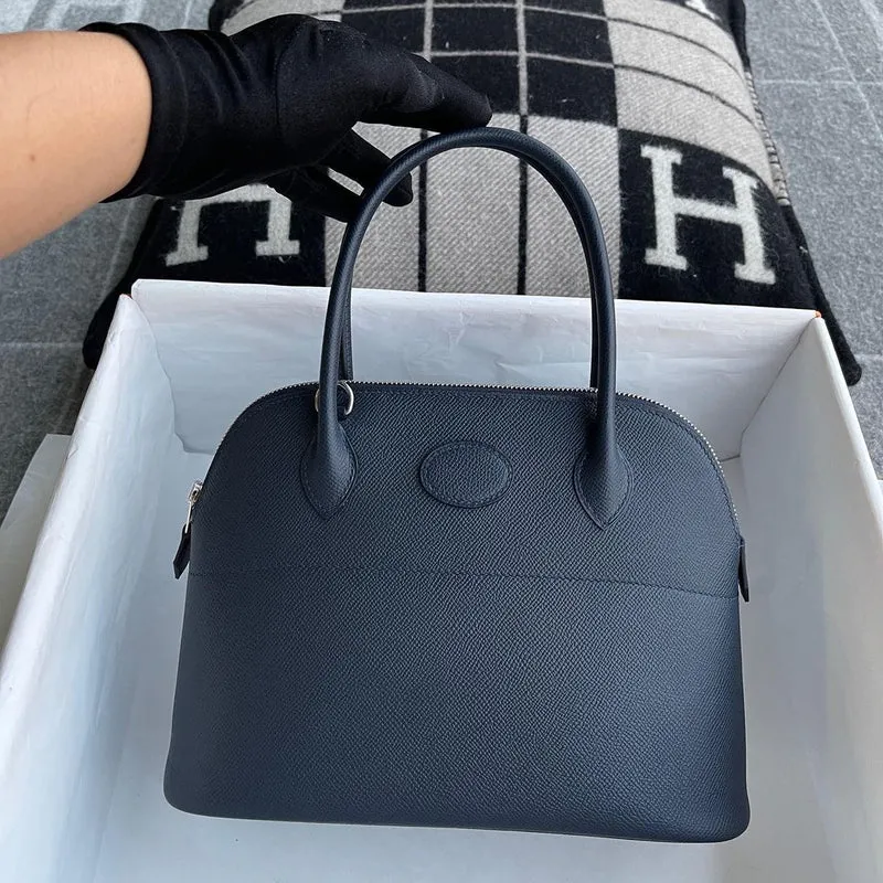 BOLIDE 27 EPSOM LEATHER BLEU NUIT WITH PALLADIUM HARDWARE (PHW) - 3