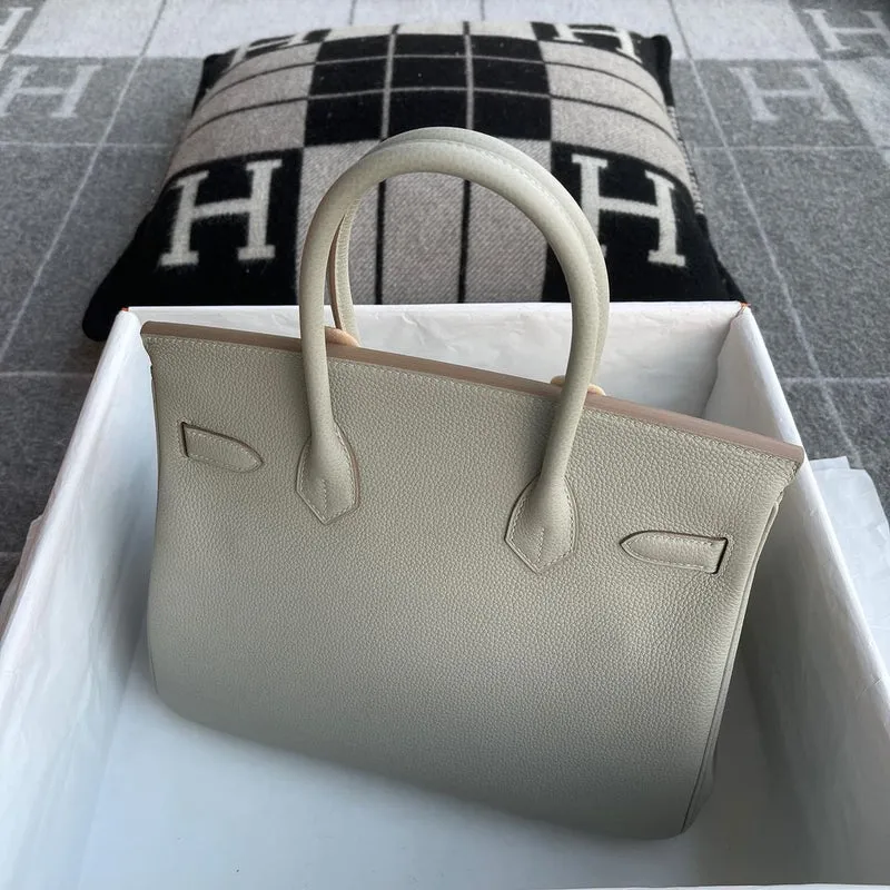 BIRKIN 30 TOGO LEATHER PEARL GREY WITH GOLD HARDWARE (GHW) - 2