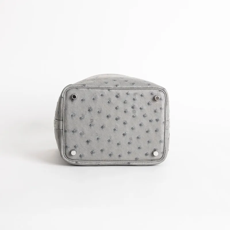 PICOTIN 18 LOCK OSTRICH LEATHER GRIS MEYER WITH PALLADIUM HARDWARE (PHW) - 6