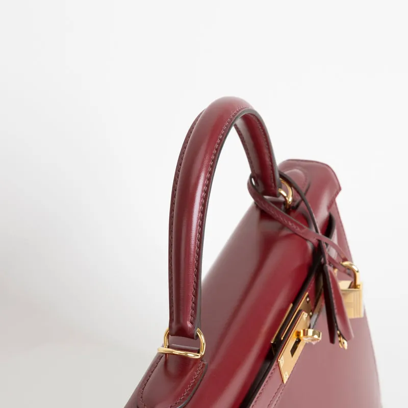 KELLY 28 BOX CALF LEATHER ROUGE H WITH GOLD HARDWARE (GHW) - 4