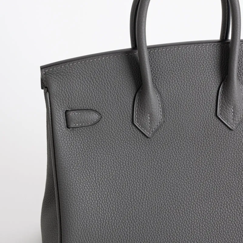 BIRKIN 25 TOGO LEATHER GRIS MEYER WITH GOLD HARDWARE (GHW) - 4