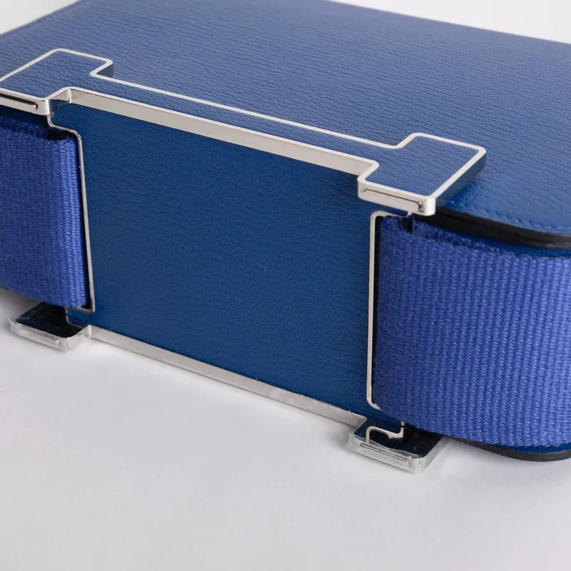 GETA CHEVRE LEATHER BLEU ELECTRIC WITH PALLADIUM HARDWARE (PHW) - 5