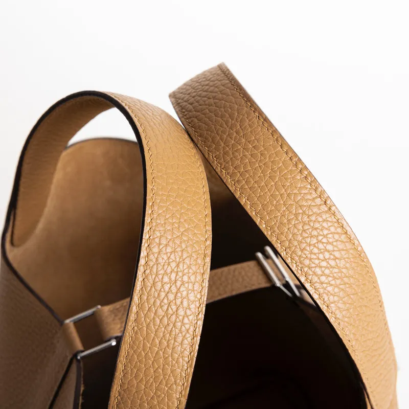 PICOTIN 18 LOCK CLEMENCE LEATHER BISCUIT WITH PALLADIUM HARDWARE (PHW) - 4