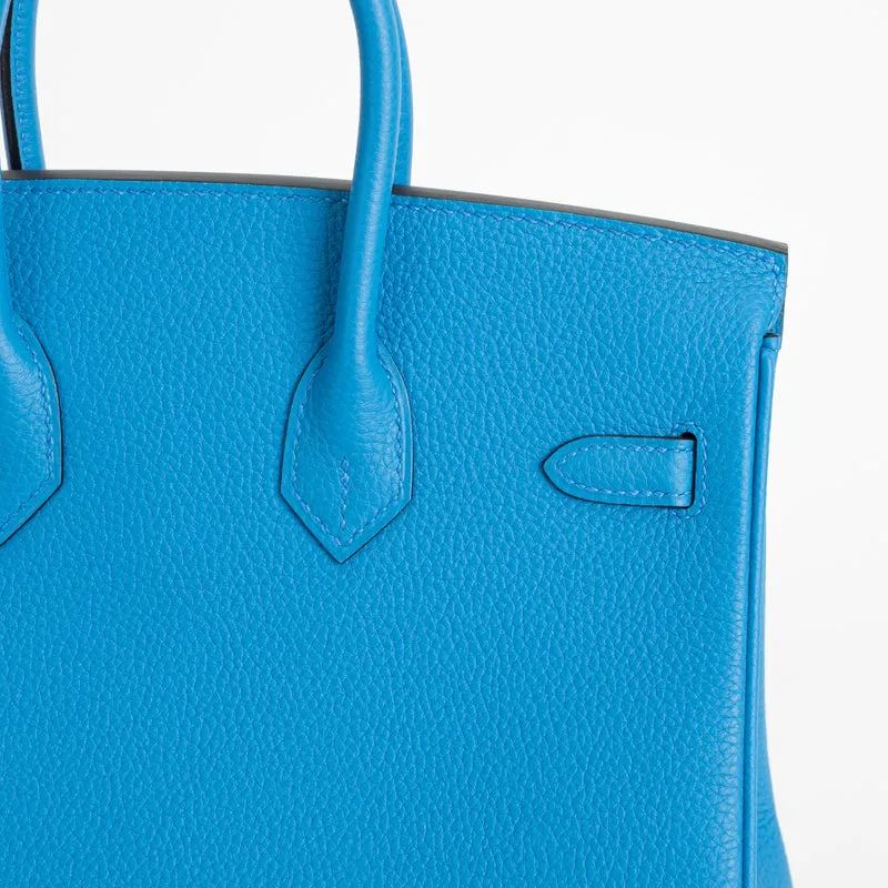 BIRKIN 25 TOGO LEATHER BLEU ZANZIBAR WITH GOLD HARDWARE (GHW) - 6