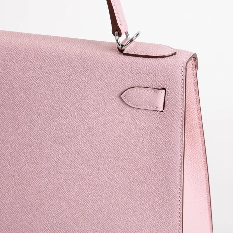 KELLY 28 EPSOM LEATHER ROSE SAKURA WITH PALLADIUM HARDWARE (PHW) - 5