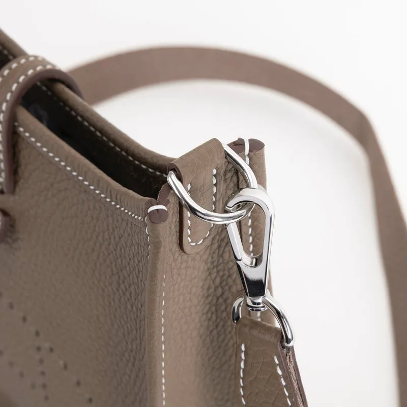 MINI EVELYNE (TPM) CLEMENCE LEATHER ETOUPE WITH PALLADIUM HARDWARE (PHW) - 5