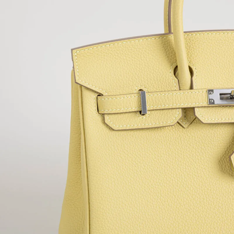 BIRKIN 25 TOGO LEATHER JAUNE POUSSIN WITH PALLADIUM HARDWARE (PHW) - 5