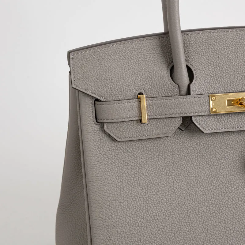 BIRKIN 30 TOGO LEATHER GRIS ASPHALTE WITH GOLD HARDWARE (GHW) - 6