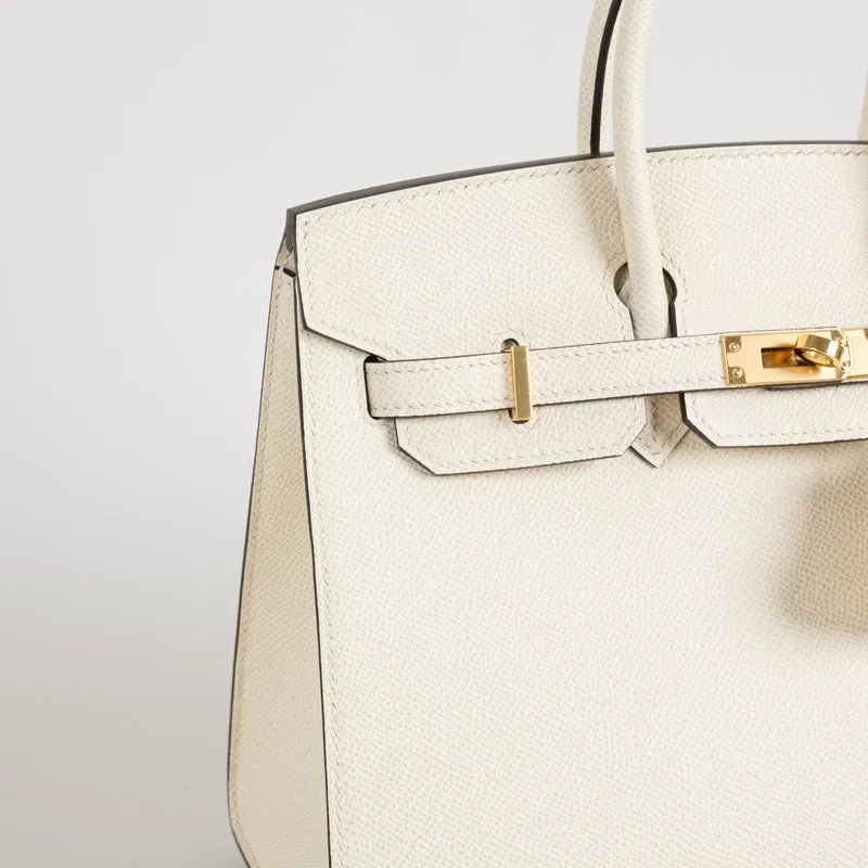 BIRKIN 25 EPSOM LEATHER (SELLIER SHAPE) NATA WITH GOLD HARDWARE (GHW) - 5