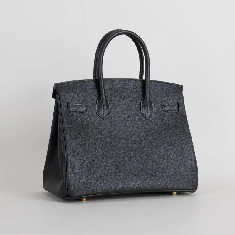 BIRKIN 30 EPSOM LEATHER NOIR (BLACK) WITH GOLD HARDWARE (GHW) - 3