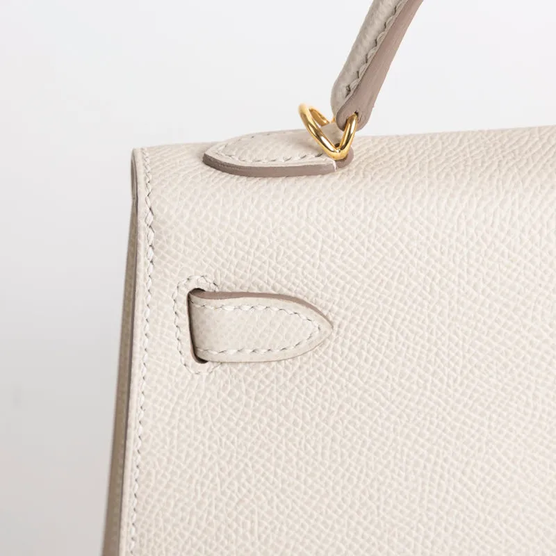 MINI KELLY II (20) EPSOM LEATHER CRAIE WITH GOLD HARDWARE (GHW) - 5