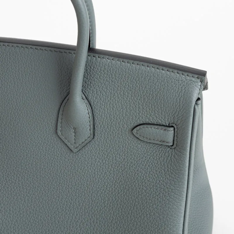 BIRKIN 25 TOGO LEATHER VERT AMANDE WITH PALLADIUM HARDWARE (PHW) - 6