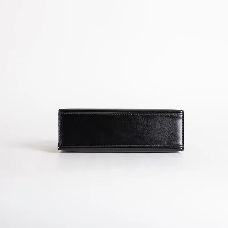 KELLY POCHETTE SO BLACK BOX CALF LEATHER WITH PVD BLACK HARDWARE (LIMITED) - 5