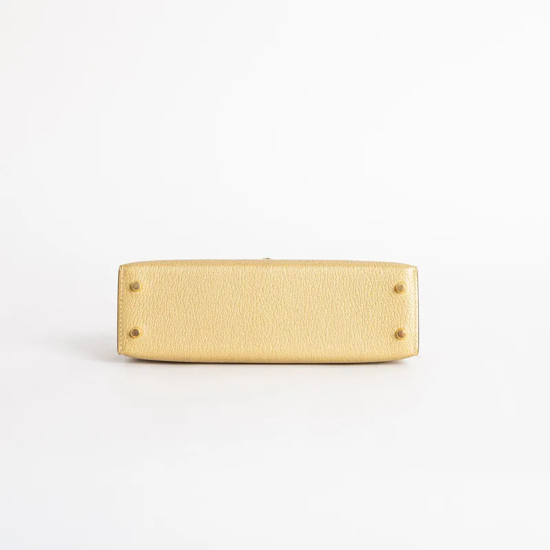 MINI KELLY II (20) CHEVRE LEATHER METALLIC DORE WITH GOLD HARDWARE (GHW) - 5