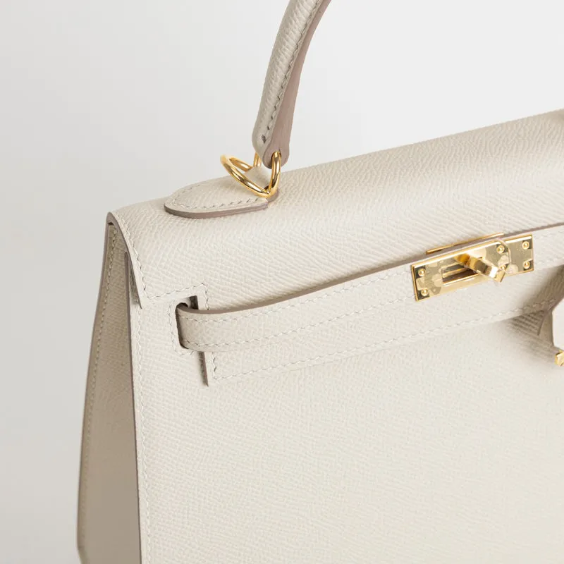 KELLY 25 EPSOM LEATHER CRAIE WITH GOLD HARDWARE (GHW) - 4