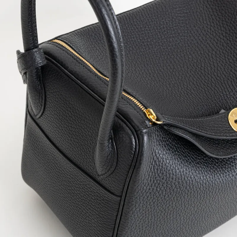 LINDY 26 CLEMENCE LEATHER NOIR (BLACK) WITH GOLD HARDWARE (GHW) - 4