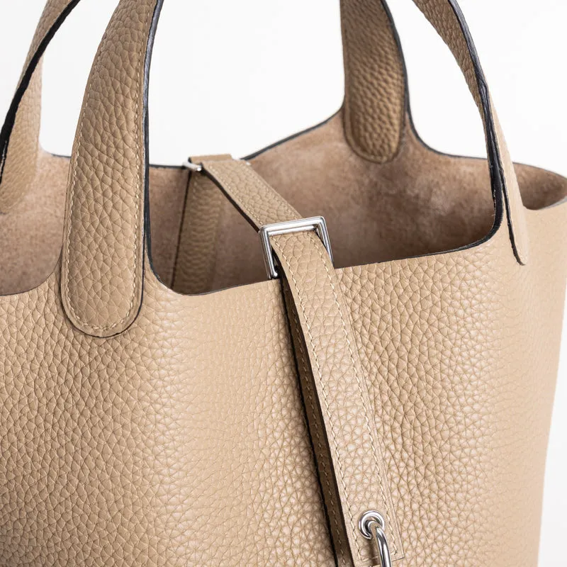 PICOTIN 18 LOCK CLEMENCE LEATHER TRENCH TAURILLON WITH PALLADIUM HARDWARE (PHW) - 4