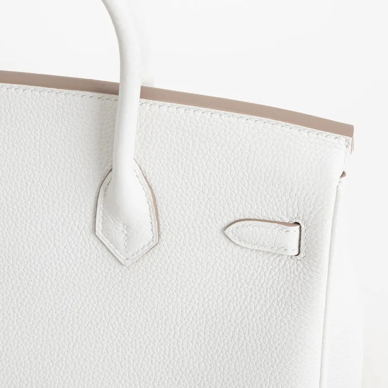BIRKIN 25 TOGO LEATHER BLANC WITH GOLD HARDWARE (GHW) - 6
