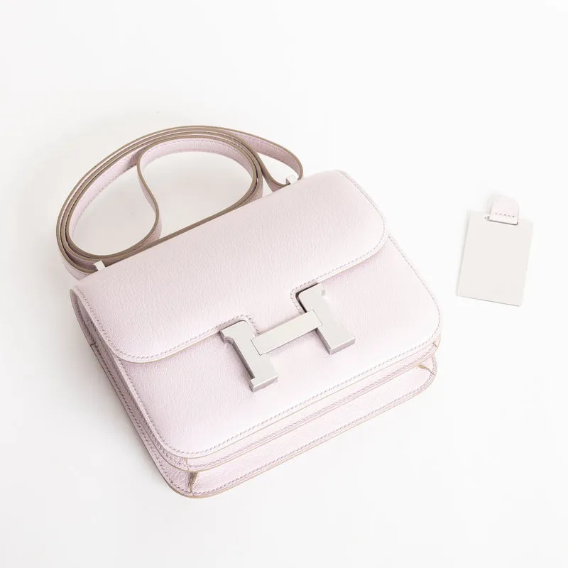 CONSTANCE 18 (MINI) CHEVRE LEATHER ROSE SAKURA WITH PALLADIUM HARDWARE (PHW) - 5