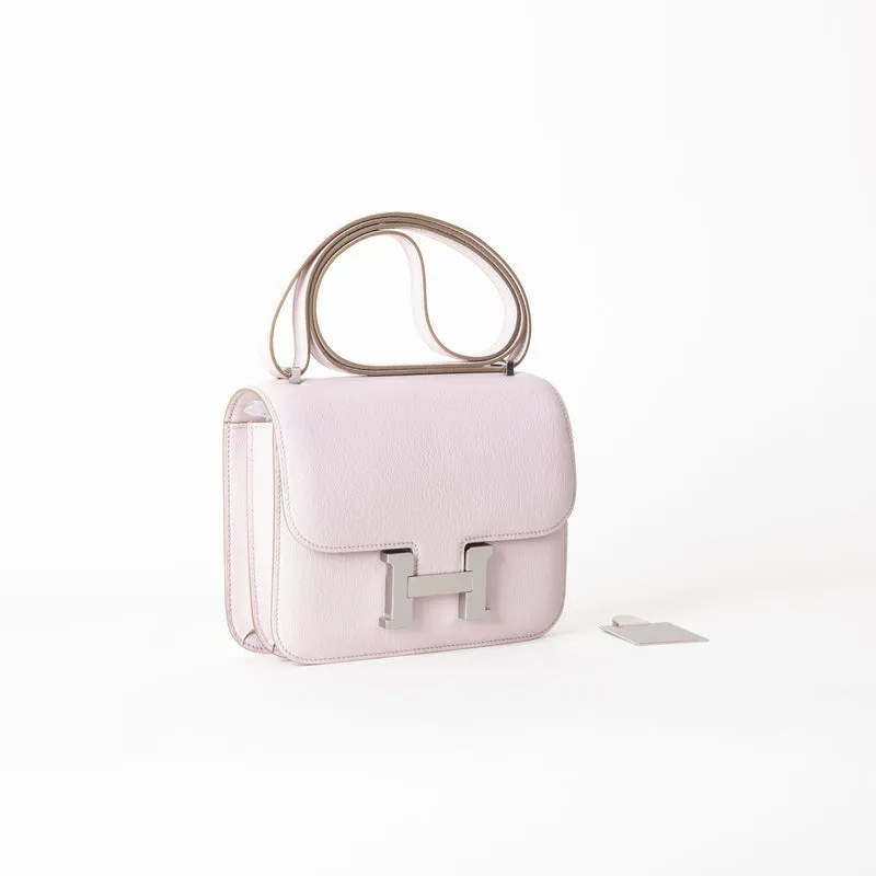 CONSTANCE 18 (MINI) CHEVRE LEATHER ROSE SAKURA WITH PALLADIUM HARDWARE (PHW) - 2
