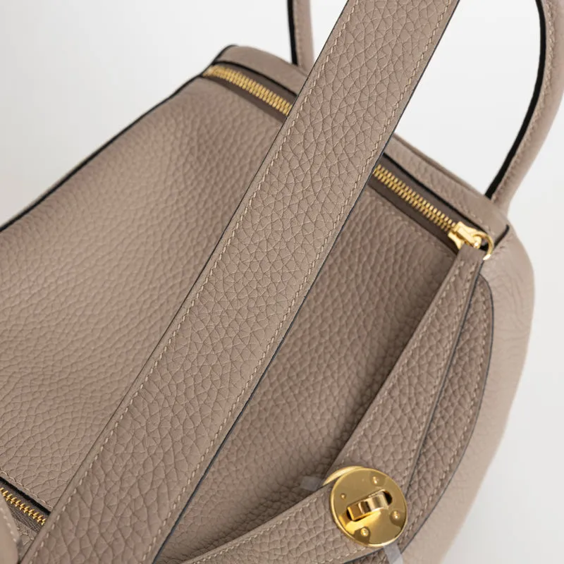 LINDY 26 CLEMENCE LEATHER TRENCH WITH GOLD HARDWARE (GHW) - 5