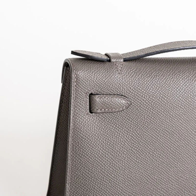 KELLY POCHETTE EPSOM LEATHER ETAIN WITH GOLD HARDWARE (GHW) - 5