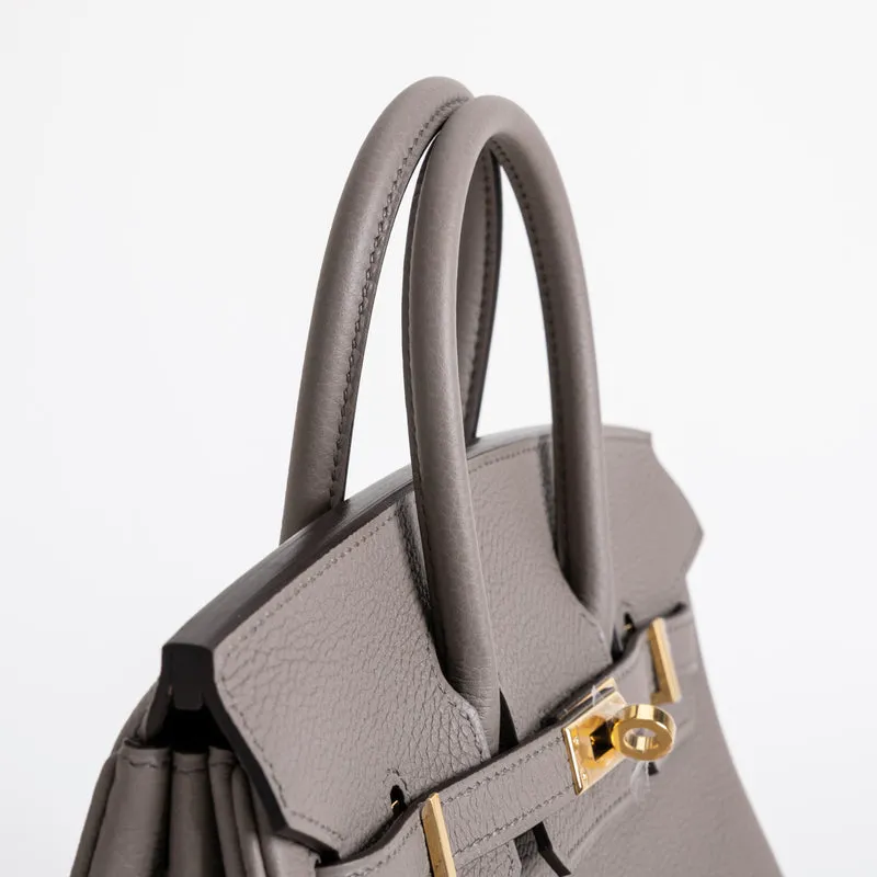 BIRKIN 25 TOGO LEATHER GRIS ASPHALTE WITH GOLD HARDWARE (GHW) - 4