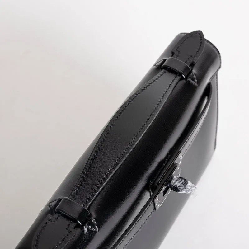 KELLY POCHETTE SO BLACK BOX CALF LEATHER WITH PVD BLACK HARDWARE (LIMITED) - 4