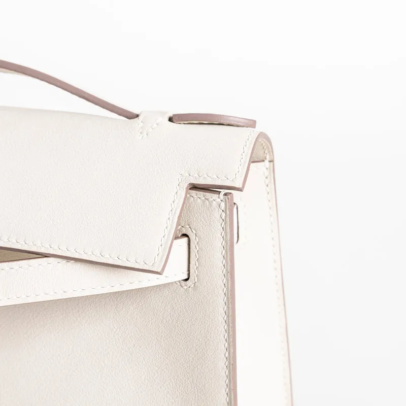 KELLY POCHETTE SWIFT LEATHER CRAIE WITH GOLD HARDWARE (GHW) - 5