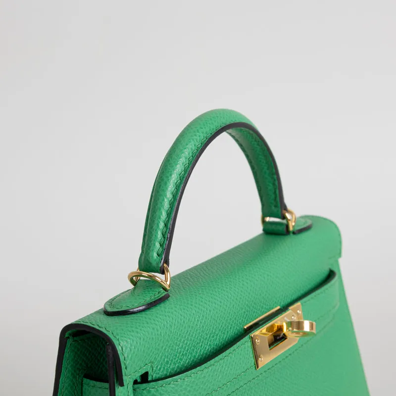 MINI KELLY II (20) EPSOM LEATHER BAMBOO WITH GOLD HARDWARE (GHW) - 5