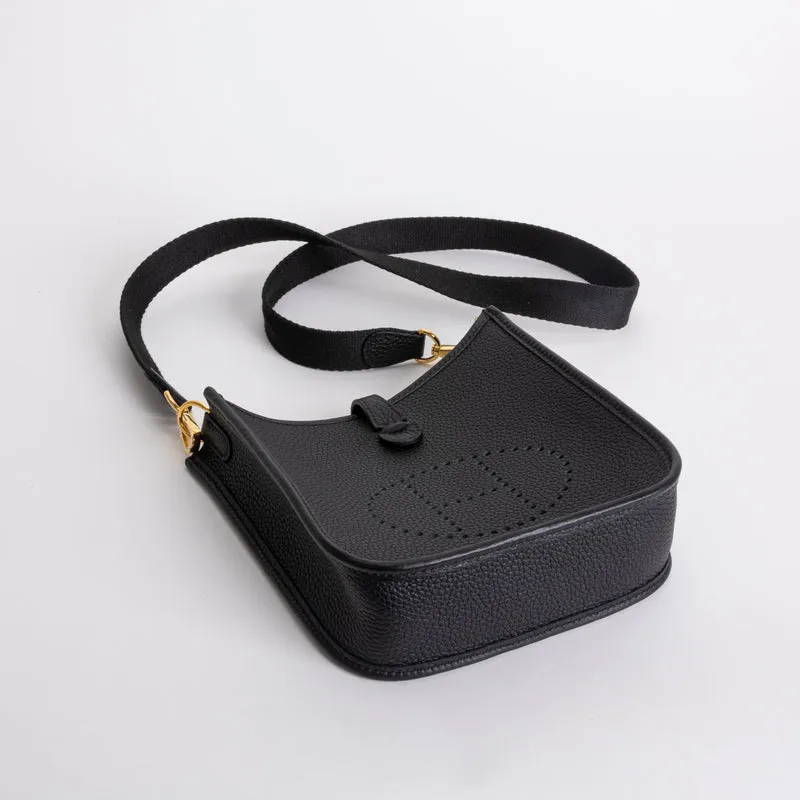 MINI EVELYNE (TPM) CLEMENCE LEATHER NOIR (BLACK) WITH GOLD HARDWARE (GHW) - 5