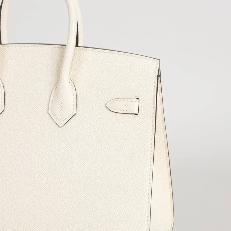 BIRKIN 25 EPSOM LEATHER (SELLIER SHAPE) NATA WITH GOLD HARDWARE (GHW) - 6