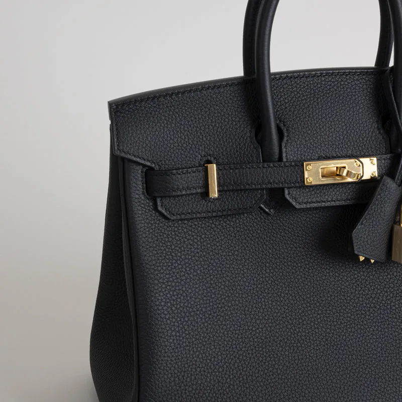 BIRKIN 25 TOGO LEATHER NOIR (BLACK) WITH GOLD HARDWARE (GHW) - 5
