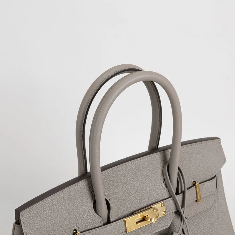 BIRKIN 30 TOGO LEATHER GRIS ASPHALTE WITH GOLD HARDWARE (GHW) - 5