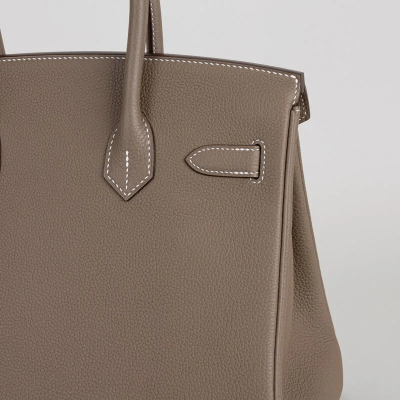 BIRKIN 30 TOGO LEATHER ETOUPE WITH GOLD HARDWARE (GHW) - 5