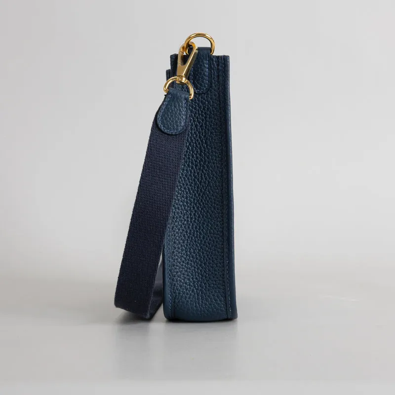 MINI EVELYNE (TPM) CLEMENCE LEATHER BLEU SAPHIRE WITH GOLD HARDWARE (GHW) - 4