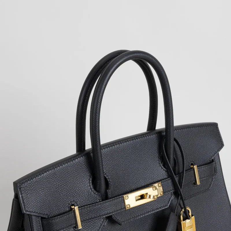 BIRKIN 30 EPSOM LEATHER NOIR (BLACK) WITH GOLD HARDWARE (GHW) - 5