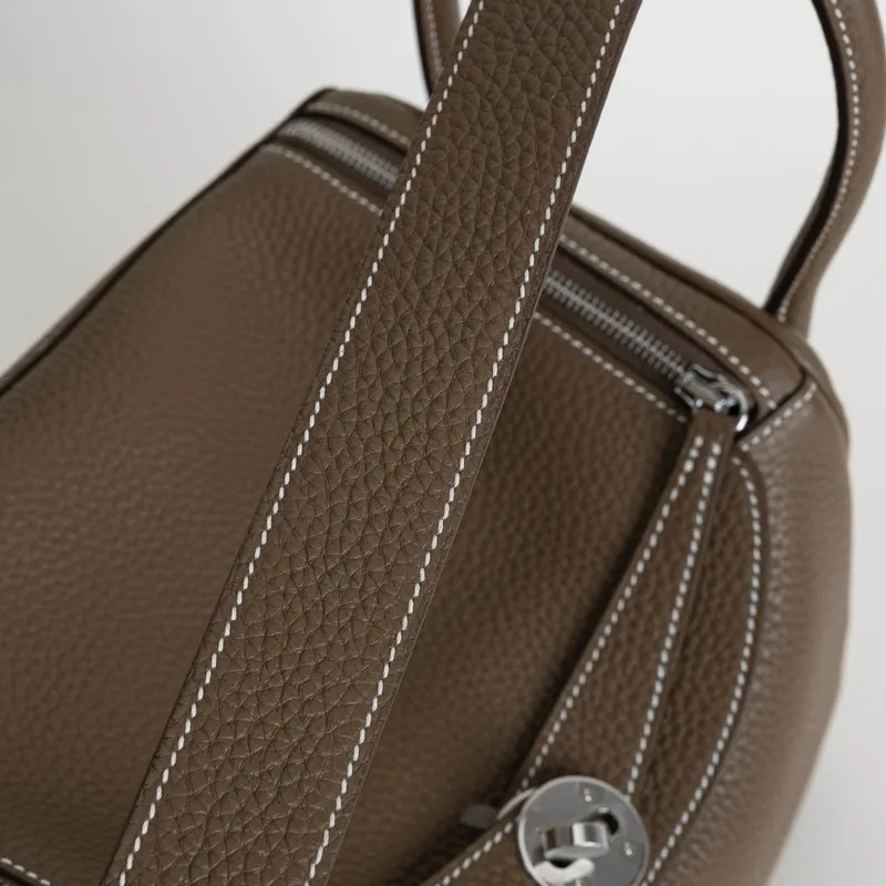 LINDY 30 CLEMENCE LEATHER ETOUPE WITH PALLADIUM HARDWARE (PHW) - 4