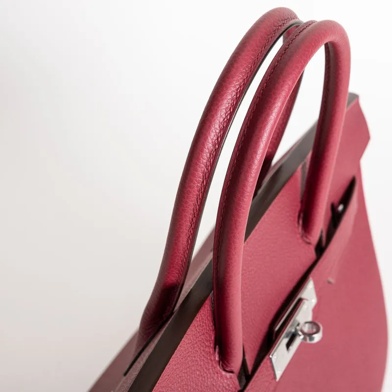 BIRKIN 30 TOGO LEATHER ROUGE GRENAT WITH PALLADIUM HARDWARE (PHW) - 4