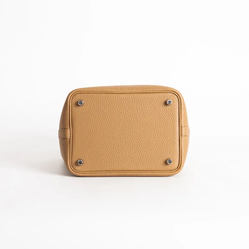 PICOTIN 18 LOCK CLEMENCE LEATHER BISCUIT WITH PALLADIUM HARDWARE (PHW) - 6