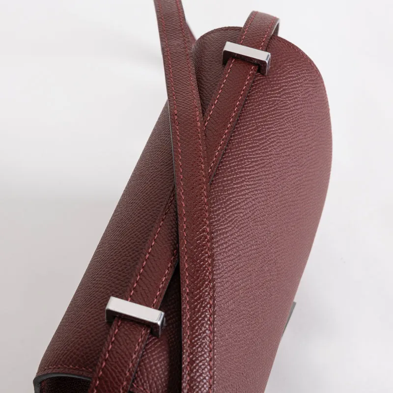 CONSTANCE 18 (MINI) EPSOM LEATHER ROUGE H WITH PALLADIUM HARDWARE (PHW) - 4
