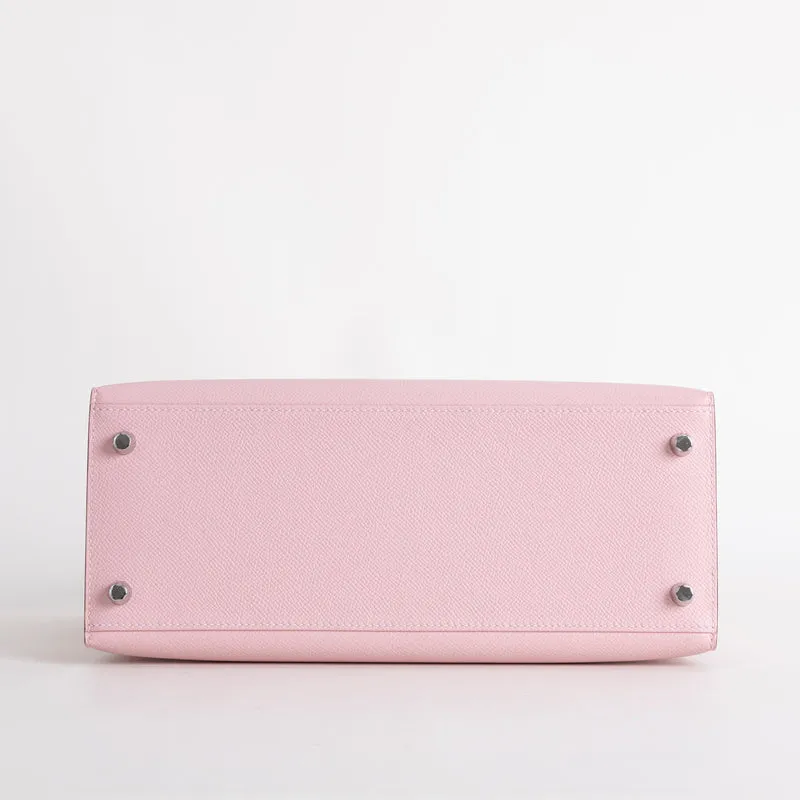 KELLY 28 EPSOM LEATHER ROSE SAKURA WITH PALLADIUM HARDWARE (PHW) - 7