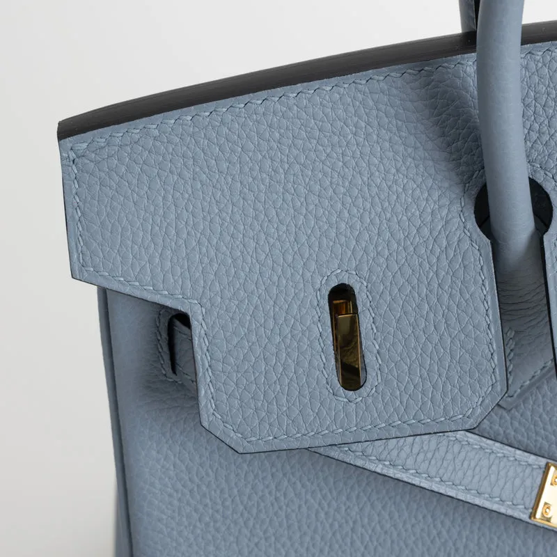 BIRKIN 25 TOGO LEATHER BLEU LIN WITH GOLD HARDWARE (GHW) - 5