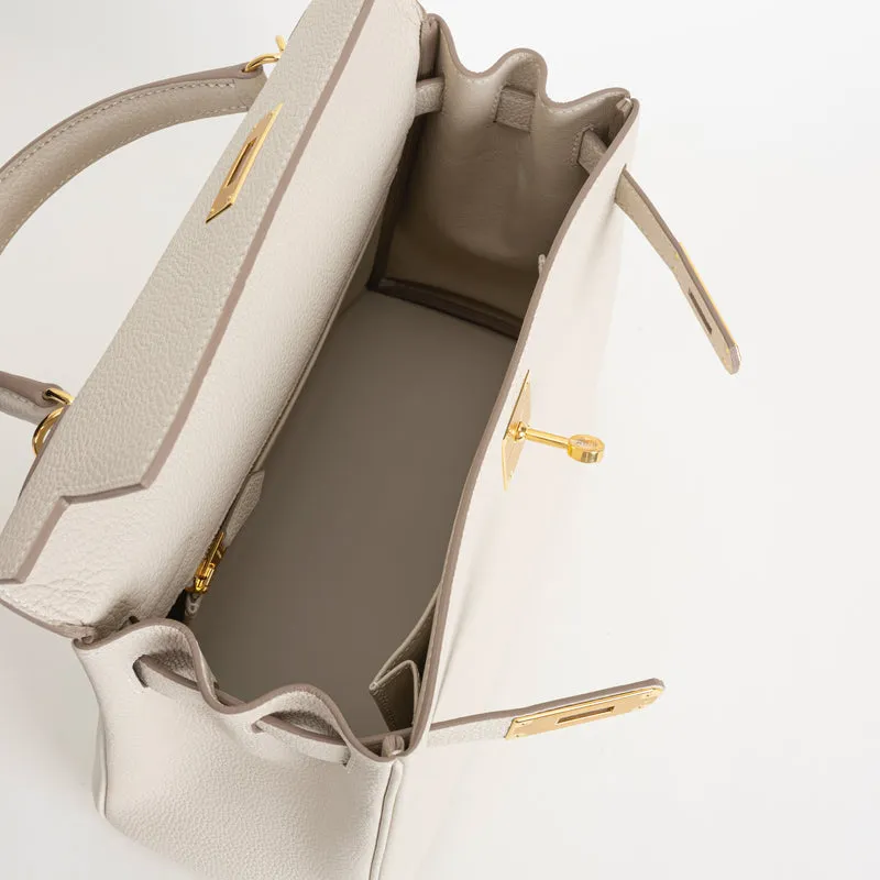 KELLY 28 TOGO LEATHER CRAIE WITH GOLD HARDWARE (GHW) - 4