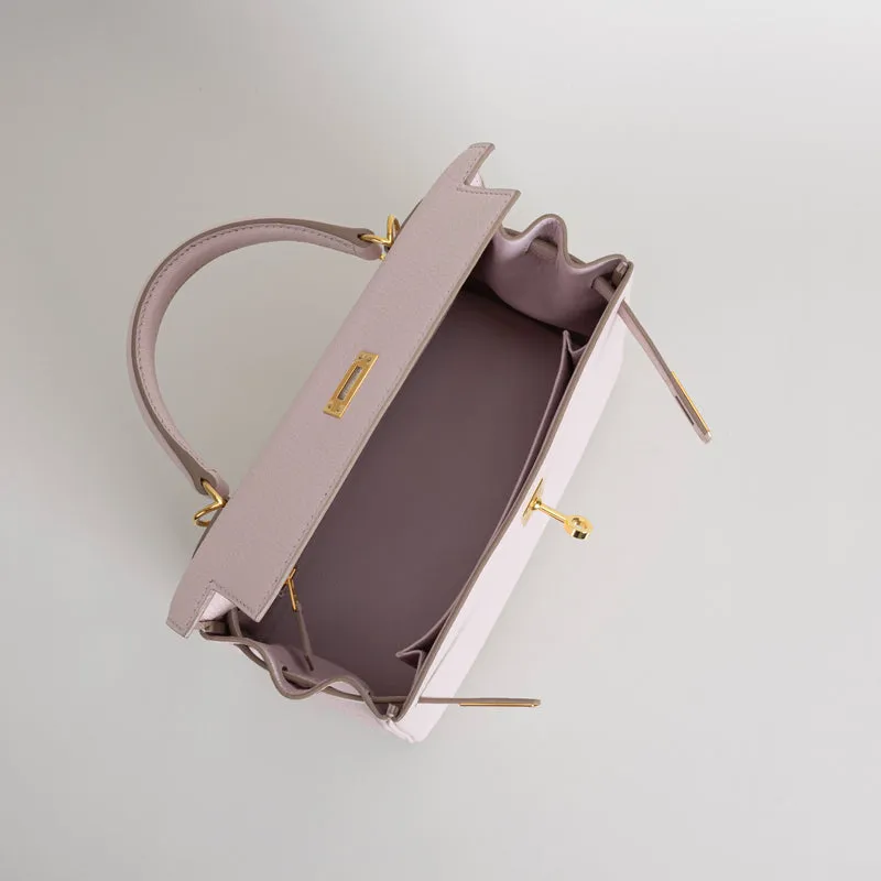 KELLY 25 CHEVRE LEATHER ROSE DARLING WITH GOLD HARDWARE (GHW) - 3